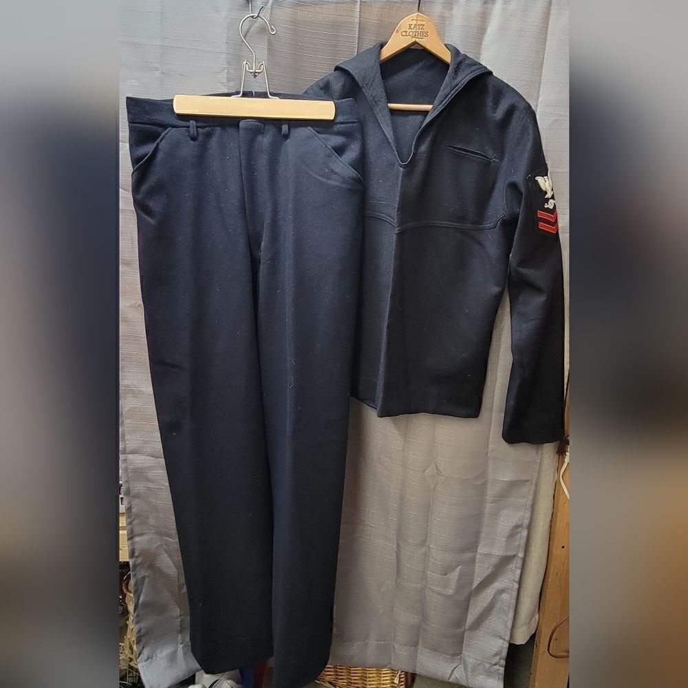 US Navy Vietnam Korean war Seabee 2nd class mechanic uniform with extra pants #4